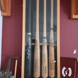 MLB Bats And Baseballs, All Signed With COA.