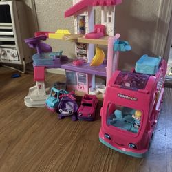 Toy bundle toddler toys, little people, Barbie house