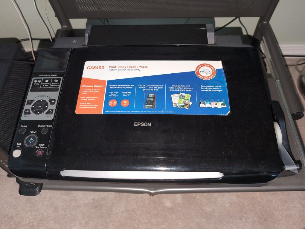 Epson CX8400 Color Inkjet All In One Printer W/new Ink