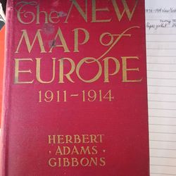 New Map Of Europe 1911-1914, With Inscription 