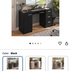 Computer Desk 53 Inch with 3 Drawers