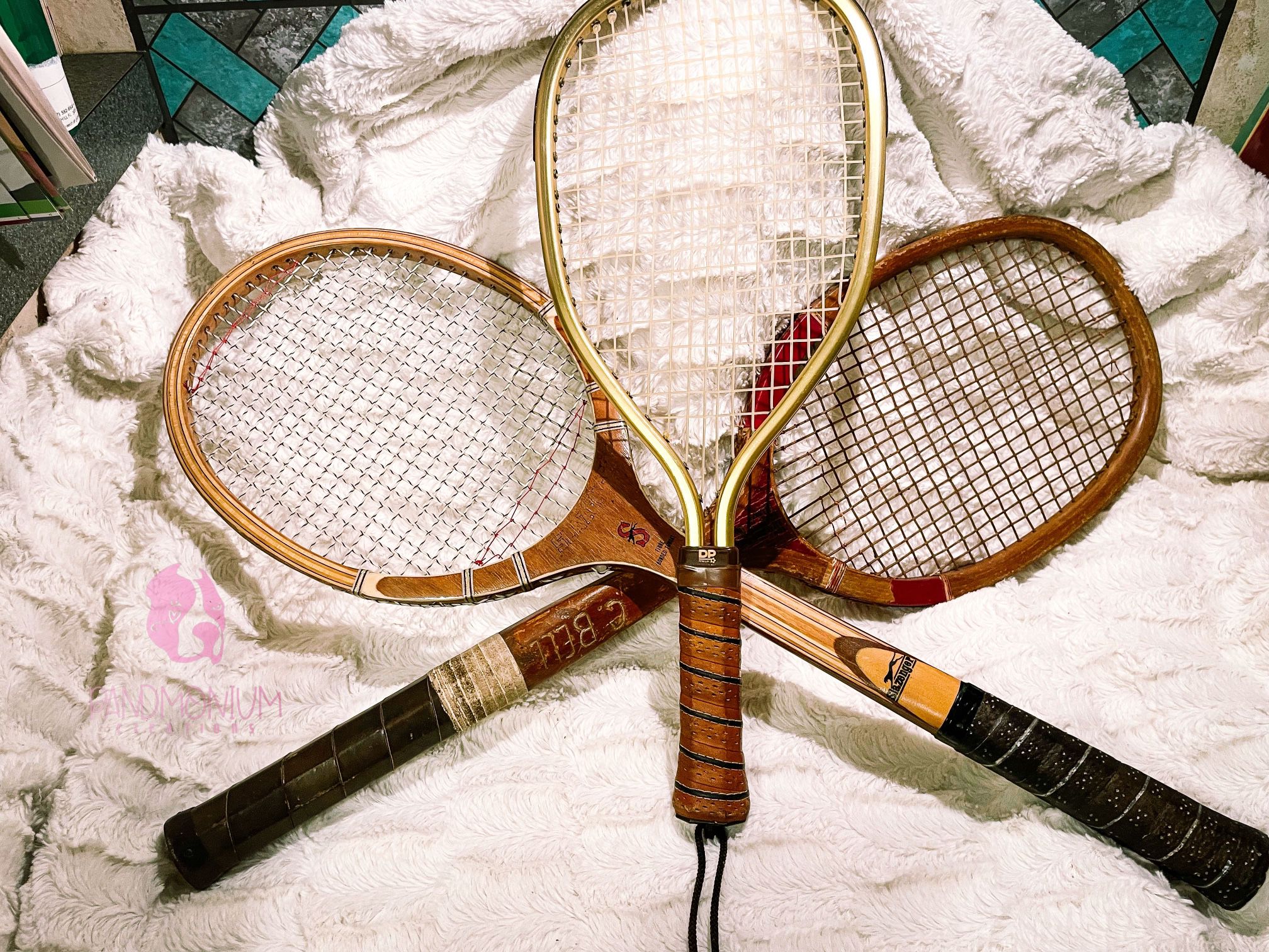Vintage Lot of Tennis Rackets - Slazenger, Wright & Ditson, DP