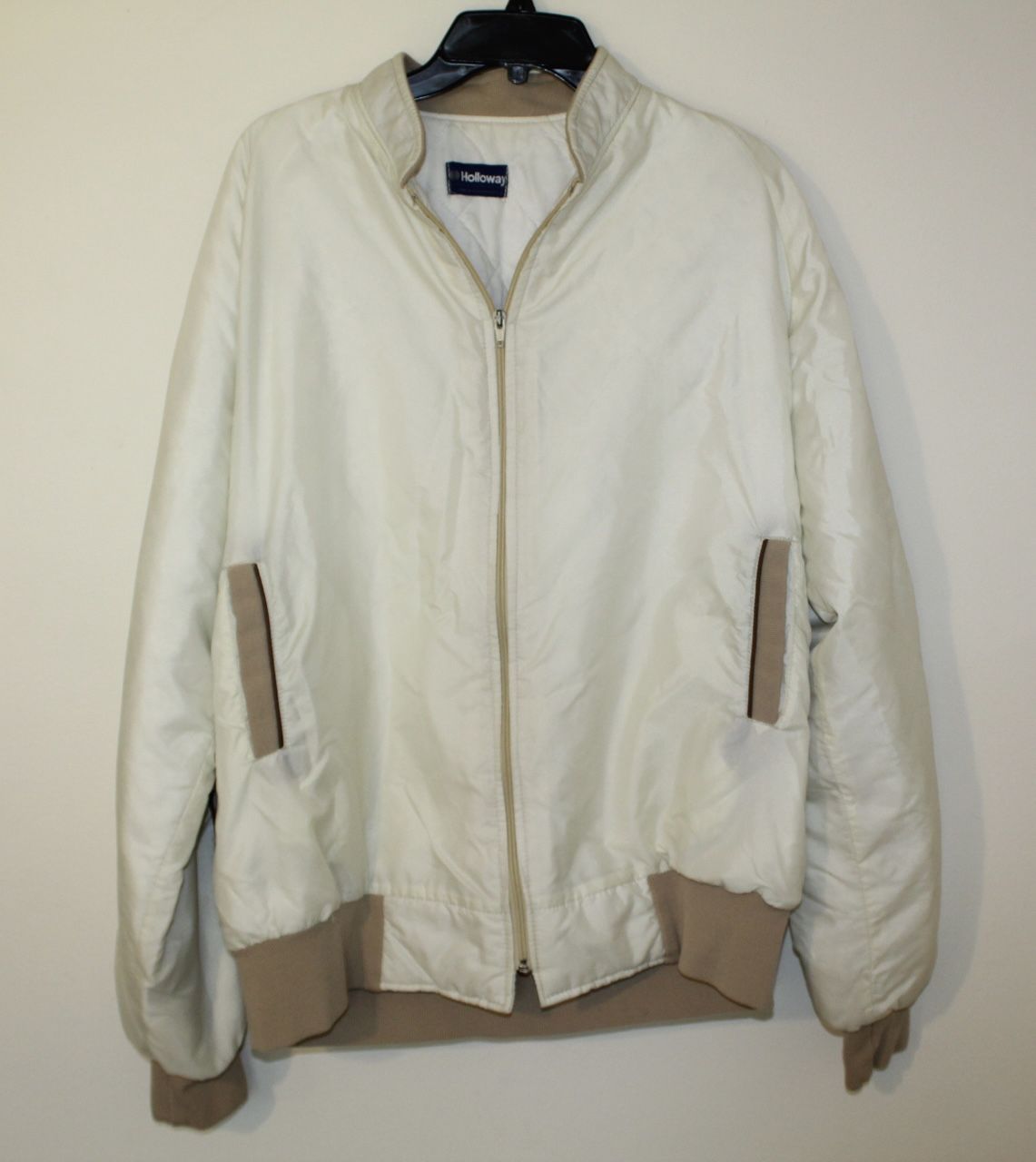 Mens Vintage Holloway Zip Up Bomber Jacket Size Large