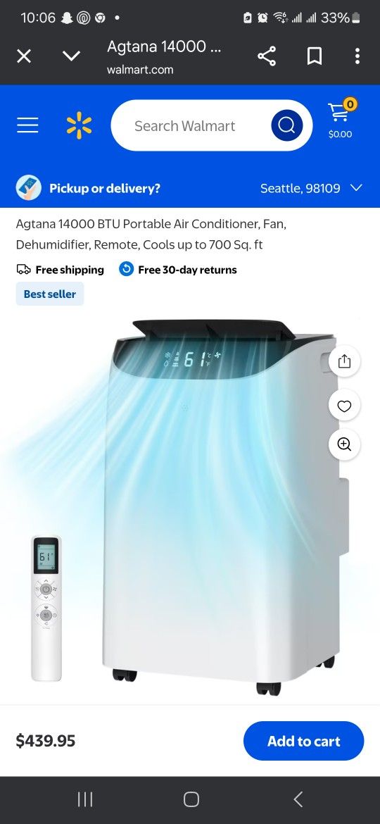 Brand-new 14,000 Btu Portable Air Conditioner