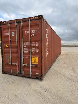 Red 40' High Cube Container — Used, Extra Height, Delivery Available
