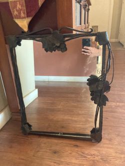 Mirror, wrought-iron￼ decorative