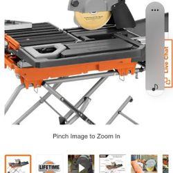 15amp 10jnch Rigid Wet Tile Saw