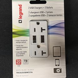 Legrand  Tamper Resistance USB & Outlet Reciprocal
