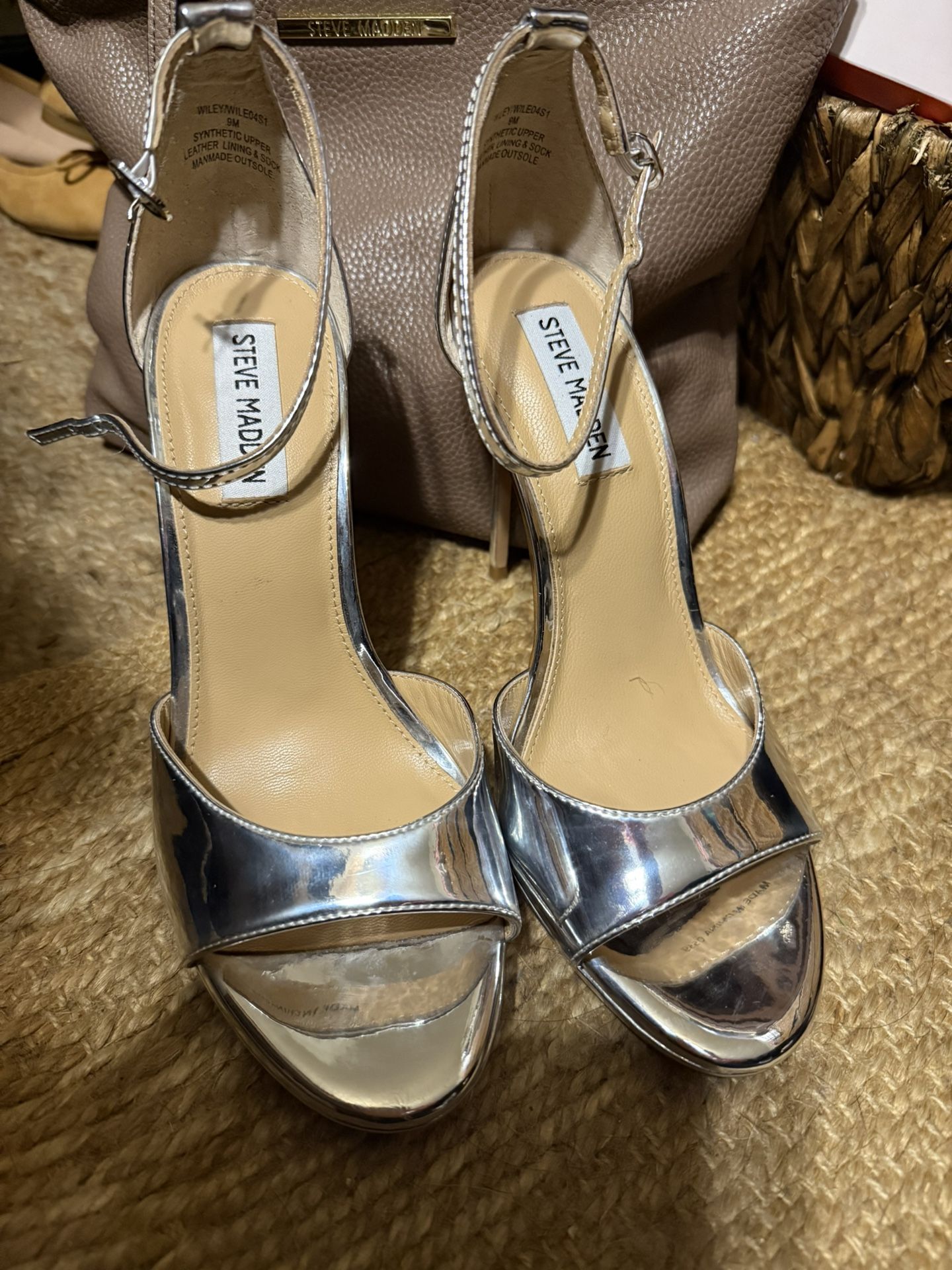 Silver Steve Madden Heels 