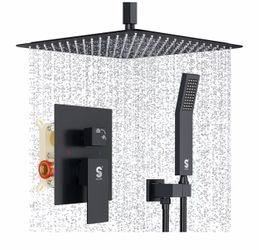 Matte Black Shower Set System