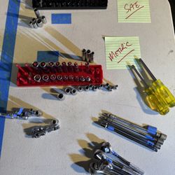 Vintage USA Proto 1/4” Socket & Ratchet Tools 