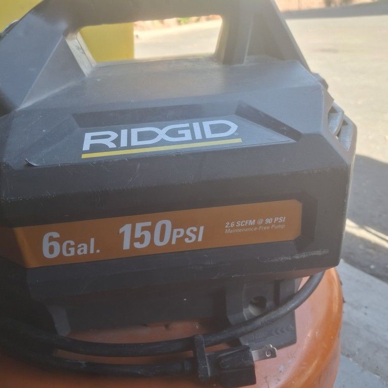 Rigid 6 Gallon 150 Psi Compressor Of Air