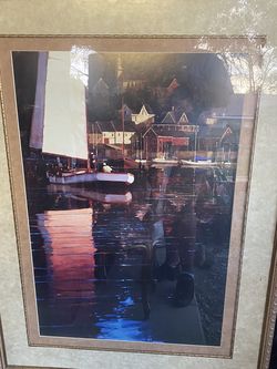 New England Sunset Picture Frame