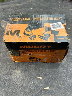 Ladder stand installation hoist