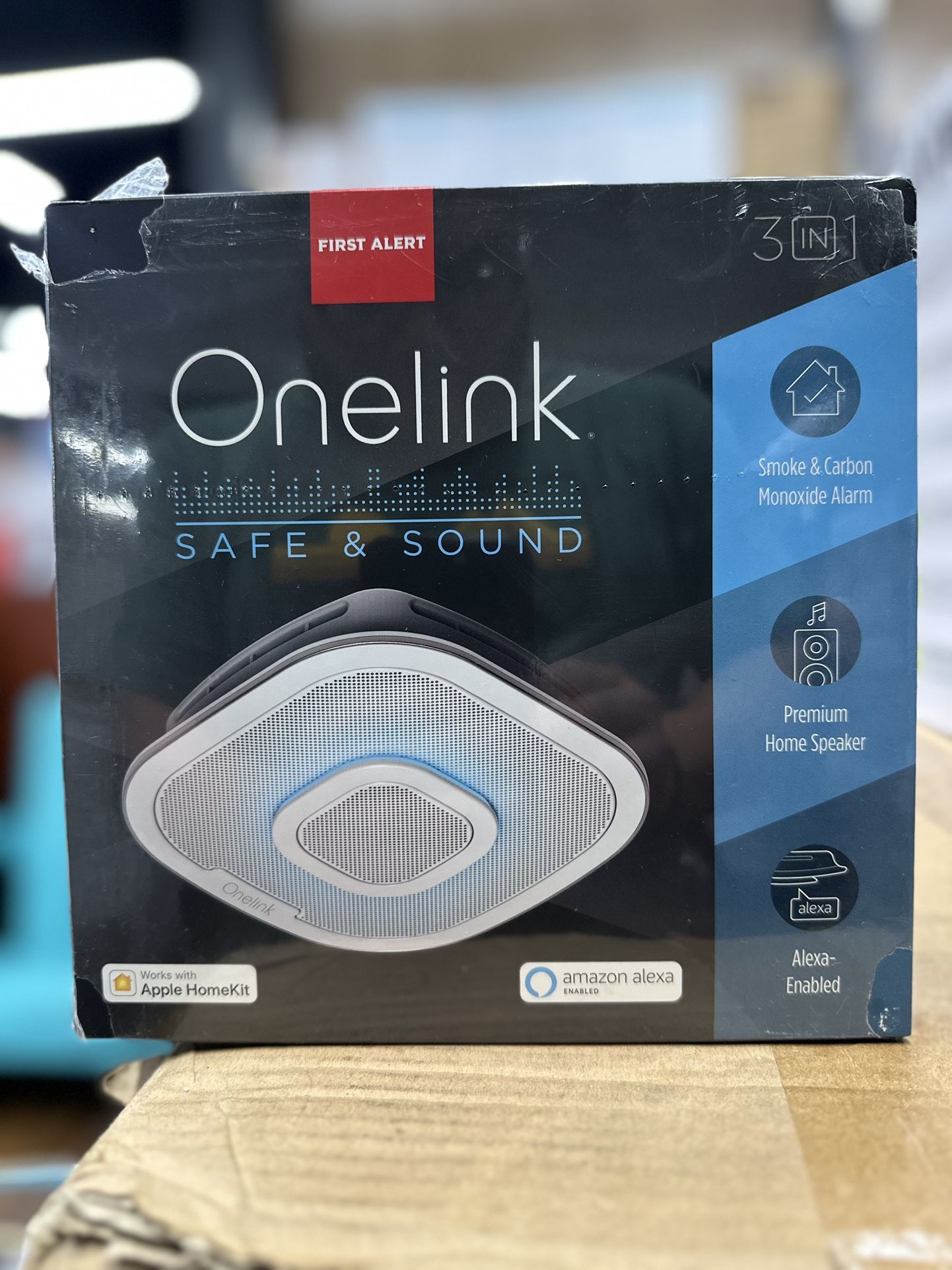 Onelink Safe & Sound Smart Smoke + Carbon Monoxide Alarm and Speaker with Amazon Alexa
