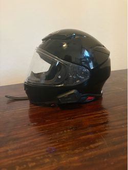 Medium RF-1400 Shoei w/blue visor + Cardo