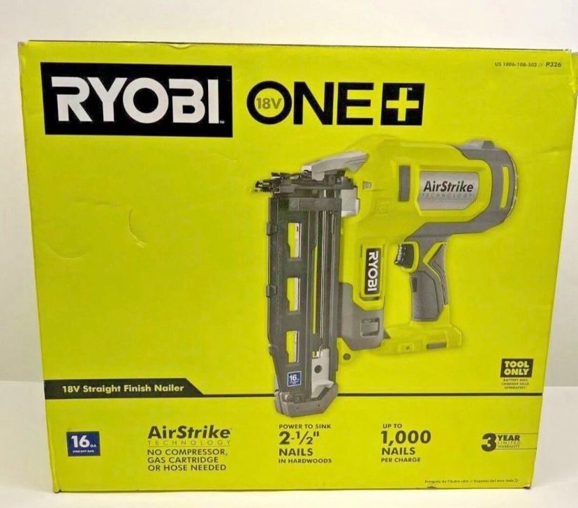 Ryobi Finish Nailer 16 Gauge Y De 18 Volts Nueva Sellada  