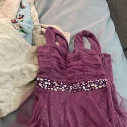 Purple Dress With Beads 