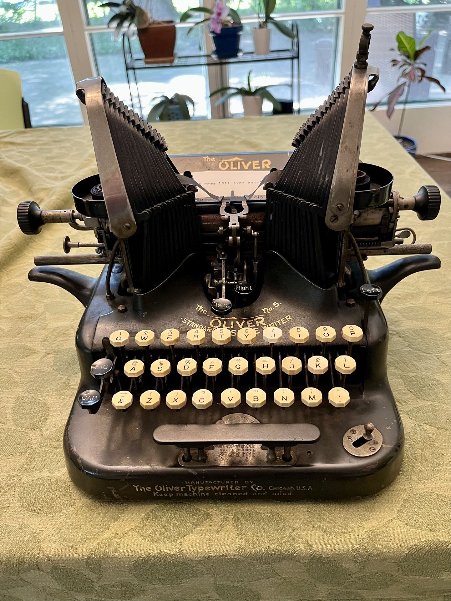 1911 Antique Working Oliver 5 Typewriter