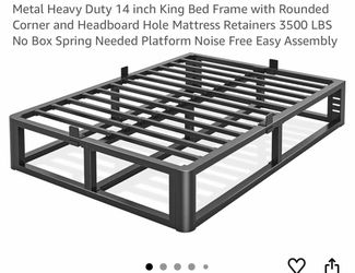 Metal Heavy Duty 14 inch King Bed Frame