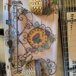 Hanging Baskets And Wine Holder