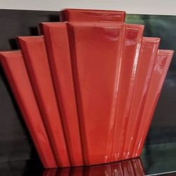 stunning red art deco vase