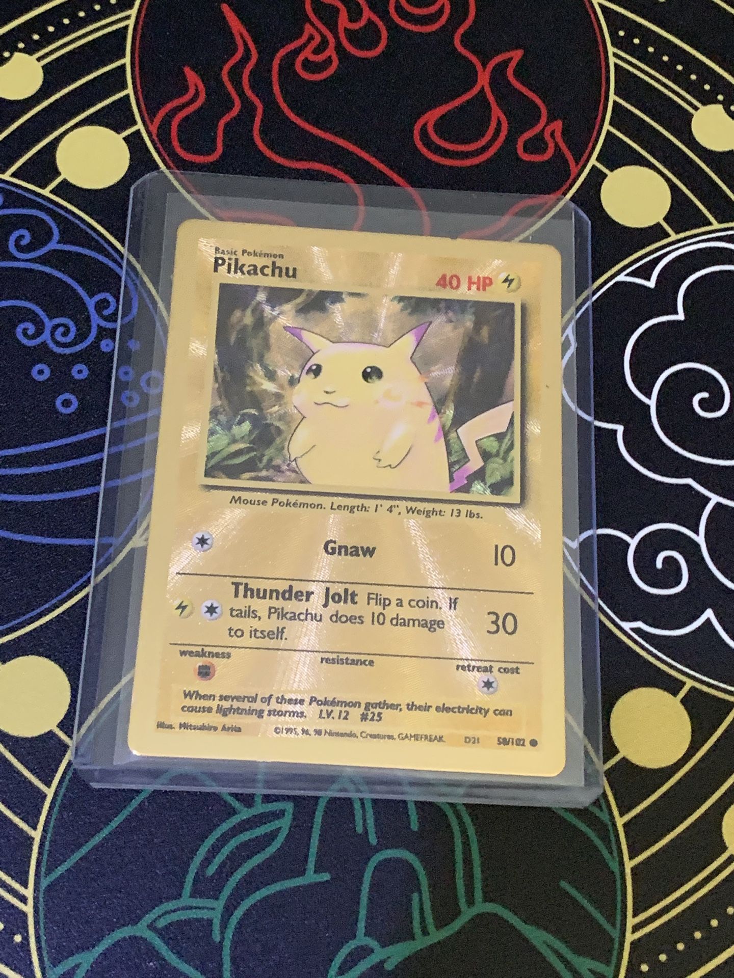 metal pikachu pokemon card Gold Carte Real Golden Poke Mon Trading Cards Protected in magnetic acrylic case and featuring a striking image of the captivating character Pokemon Yellow Pokemon Pikachu MUNCH