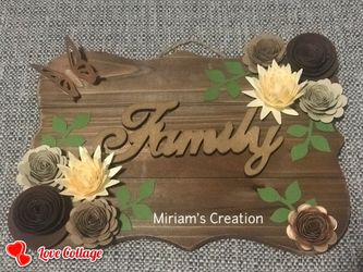 Paper Flowers 🌸 On Wood