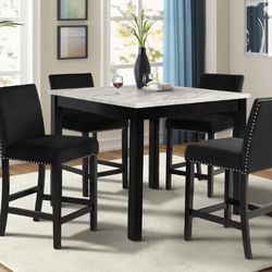 Brand New Marble 5pc Dining Set 