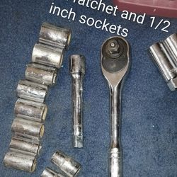 1/2 Inch Ratchet And Sockets By Crescent Tools