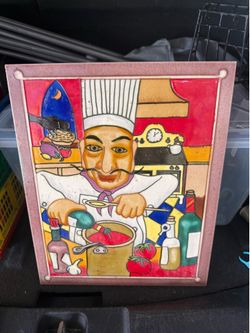 Ceramic tile kitchen wall art
