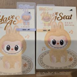 Authentic New Popmart The Monsters Labubu Have A Seat Vinyl Pendant Plush 💛💜