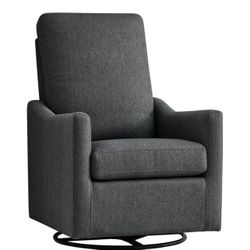 Delta Children Adley Nursery Glider Swivel Chair - Charcoal
