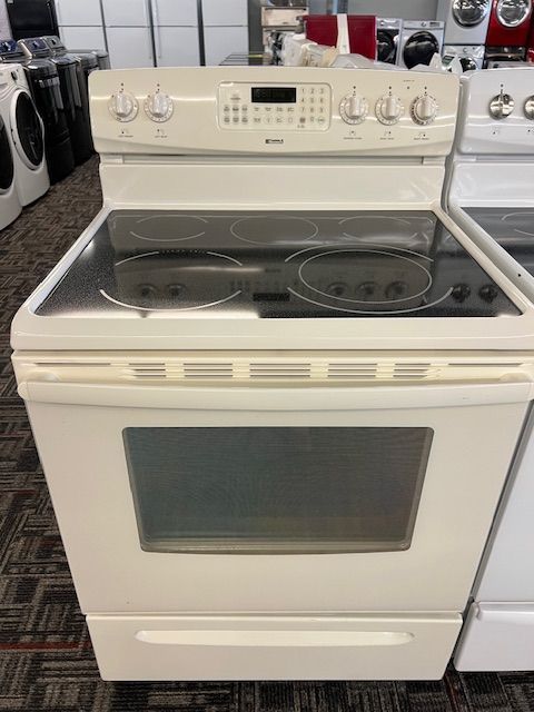 BISQUE GLASS TOP STOVE WE DELIVER