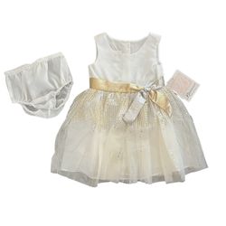Infant / Toddler Christmas Dress (Silver & Gold)