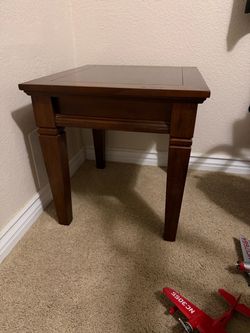 Wooden End Table with Tapered Legs
