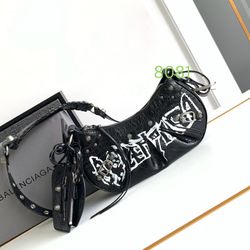 Balenciaga Graffiti White Moon Bag