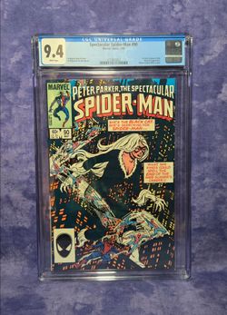 Spectacular Spider-Man #90 1984 CGC 9.4 WP 2nd App Of Black Suit