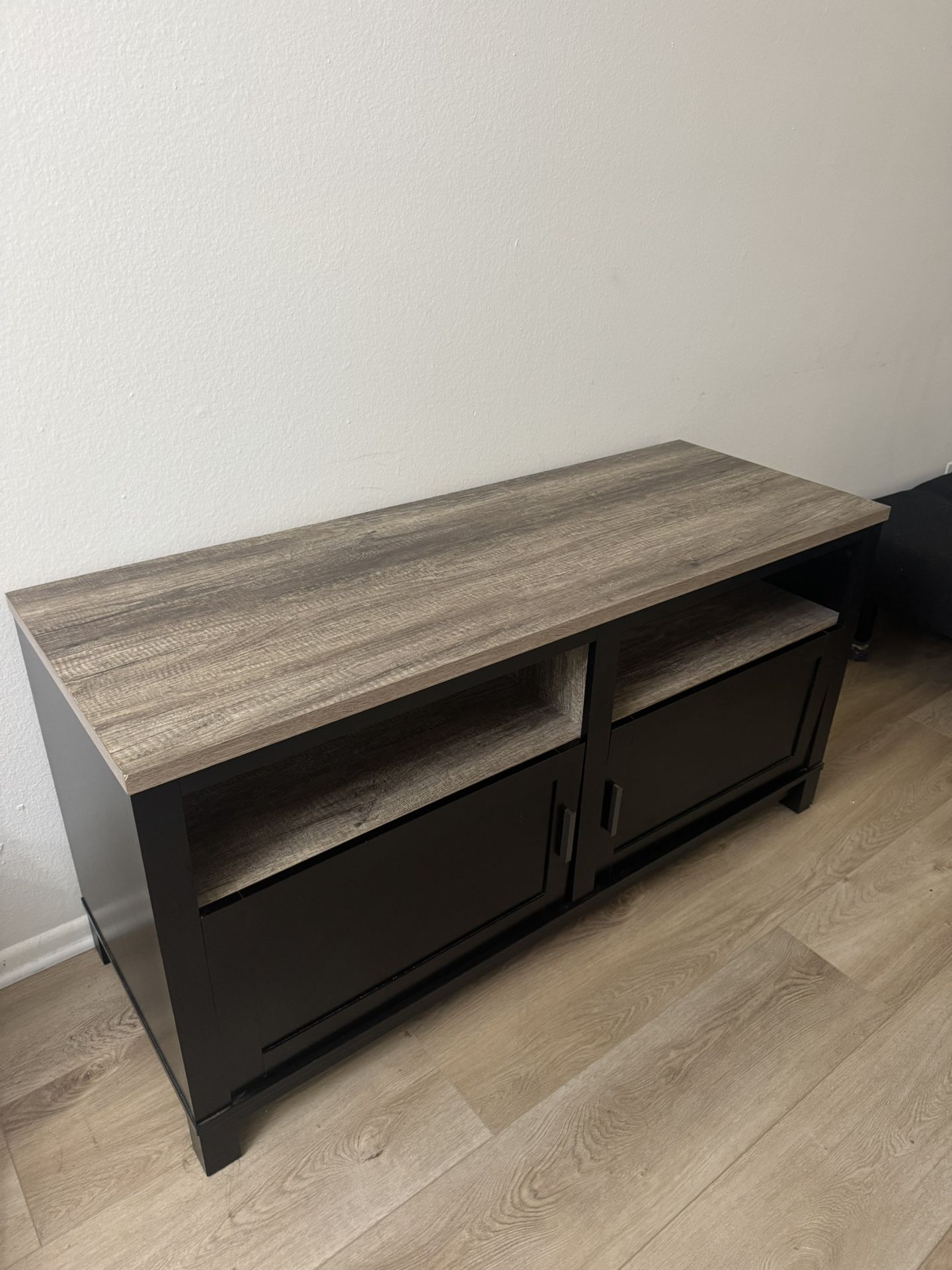 Black Storage Entertainment Center/TV Stand