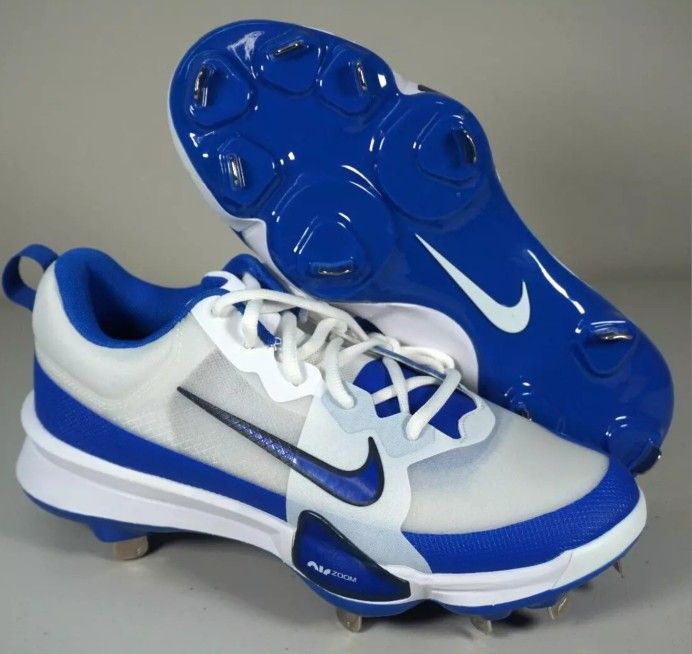 Brand New Nike Force Zoom Trout 9 Metal Baseball Cleats Blue White Men Sizes 7.5, 8.5, 9.5, 10.5, 11, 11.5, 12