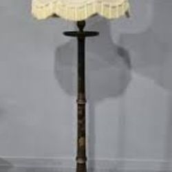 Vintage Chinoiserie Standard Lamp with Shade, 1920