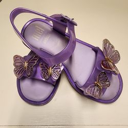 Mini Melissa Girls Shoes Lilac Gold Mini Butterfly Sandals size 13 US kids for Sale in Mckinney TX OfferUp