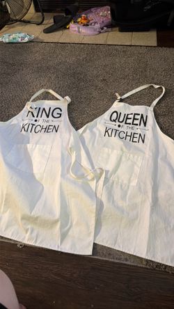 King and queen apron