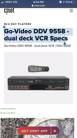 Go-Video DDV 9558 - dual deck VCR