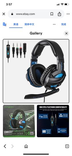 New LETTON Gaming Headset Stereo Over Ear Wired Noise Cancelling Mic L-15m, 50MM
