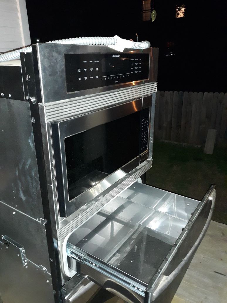Thermador stackable oven. microwave. warmer