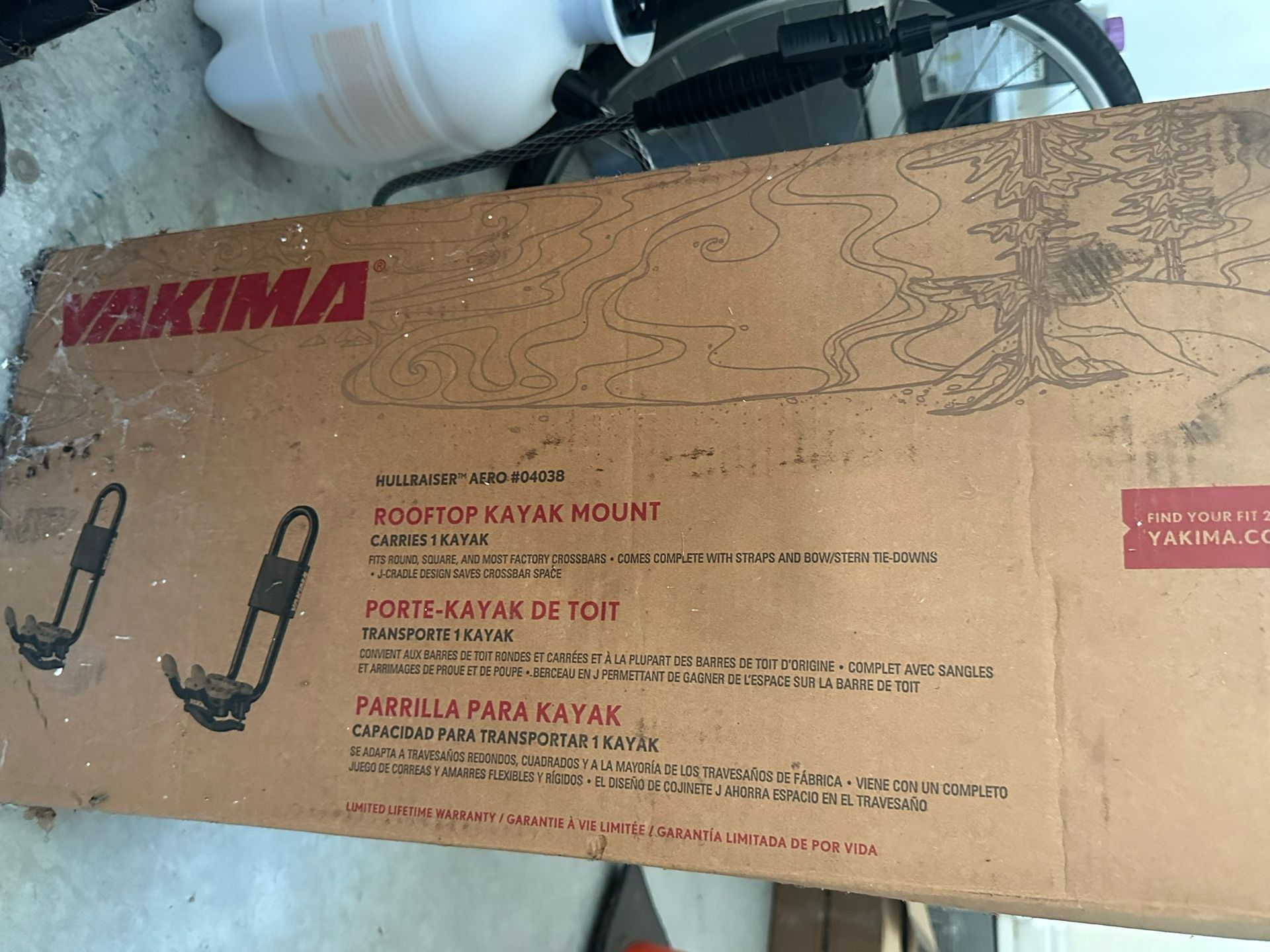 Yakima HullRaiser Rooftop Kayak Rack with Tie-Downs