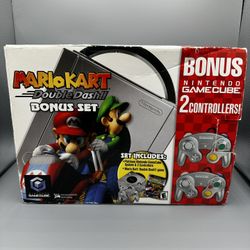 Nintendo GameCube Platinum System Mario Kart Double Dash Bundle 