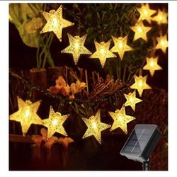 Solar Star String Lights Outdoor Waterproof Fairy Lights 39FT 100 LED with 8 Lighting Modes for Camping Garden Wedding Party Tree Holidays Backyard Pa