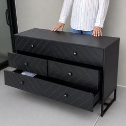 New In Box Dresser for Bedroom with 6 Drawers Modern Contemporary Design Clothing Organizer Storage Black Color